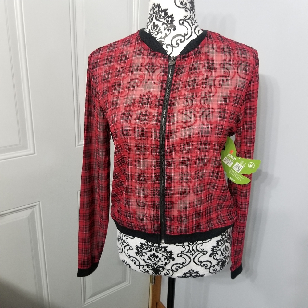 NWT Selena Gomez light plaid jacket size medium